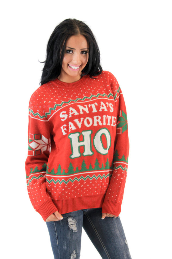 Santa’s Favorite HO Ugly Sweater,Ugly Christmas Sweaters | Funny Xmas Sweaters for Men and Women