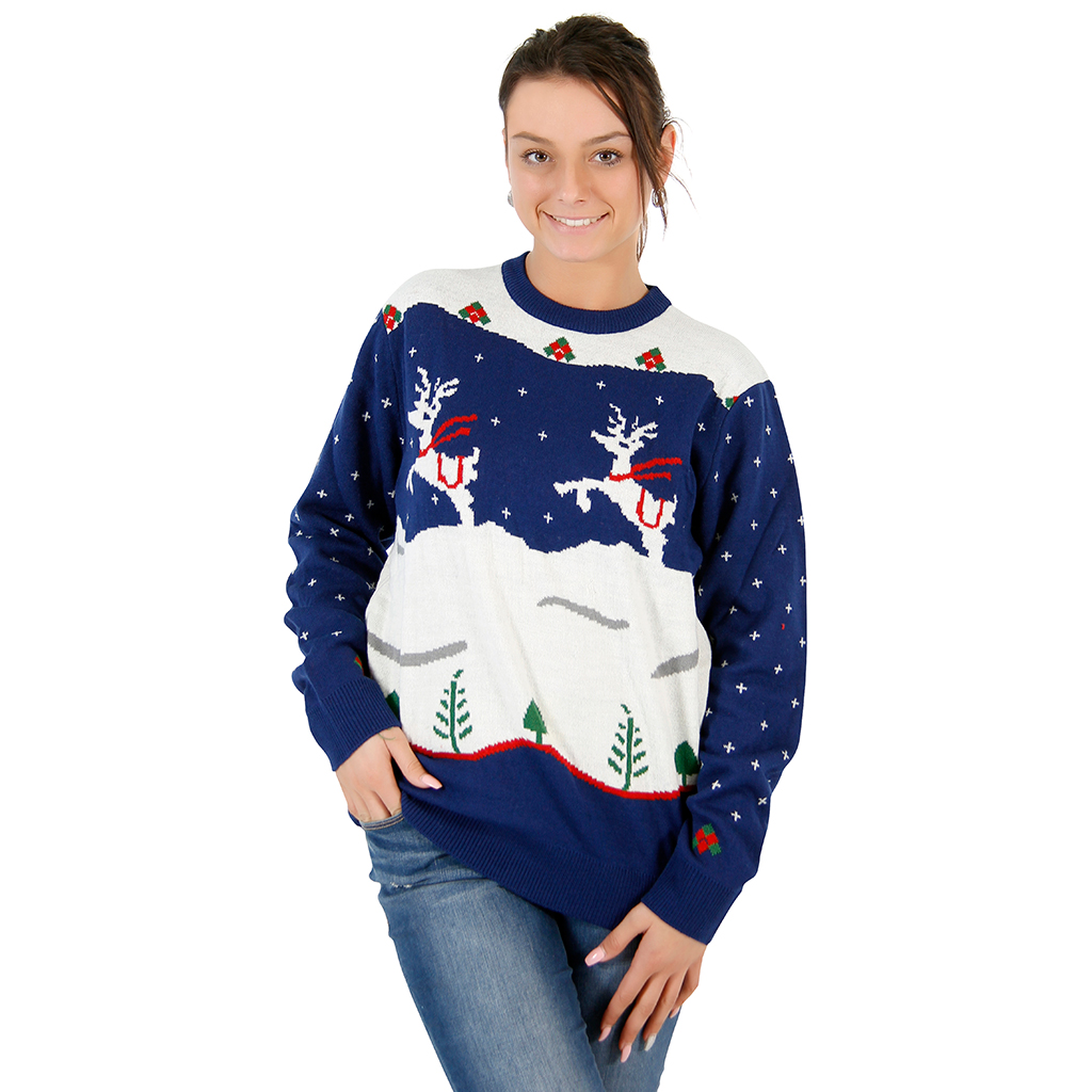 Women’s Navy Step Brothers Sweater,Ugly Christmas Sweaters | Funny Xmas Sweaters for Men and Women