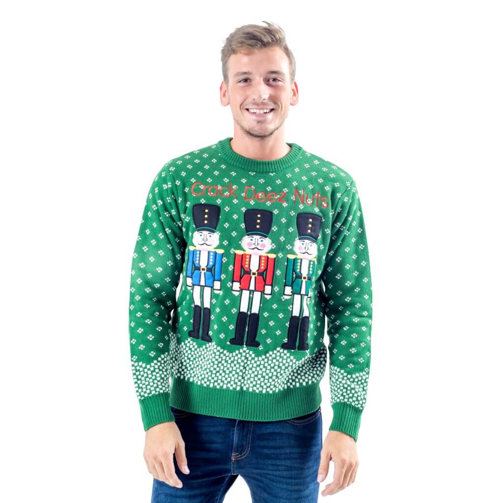 Crack Deez Nuts Sweater,Ugly Christmas Sweaters | Funny Xmas Sweaters for Men and Women