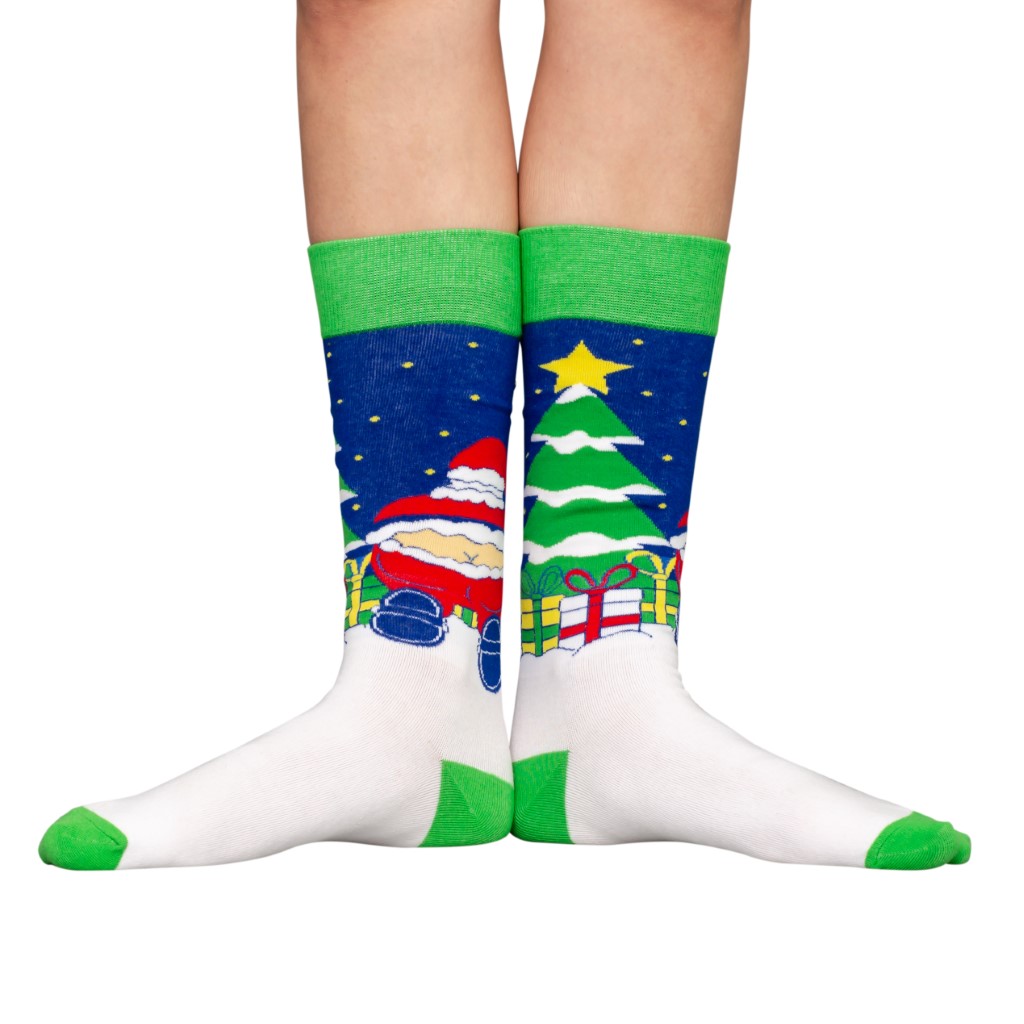 Santa’s Butt Crack Ugly Christmas Socks – Adult
