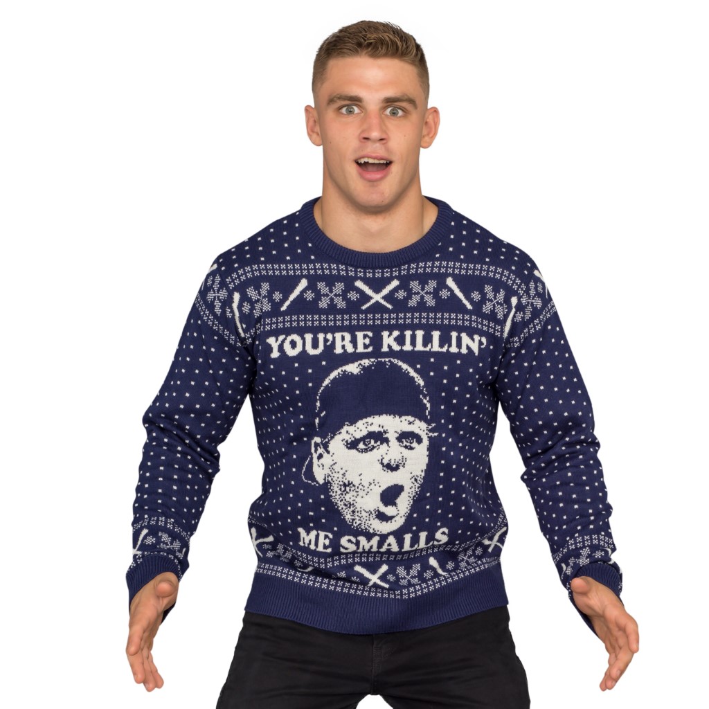 The Sandlot You’re Killing Me Smalls Navy Ugly Christmas Sweater,Ugly Christmas Sweaters | Funny Xmas Sweaters for Men and Women