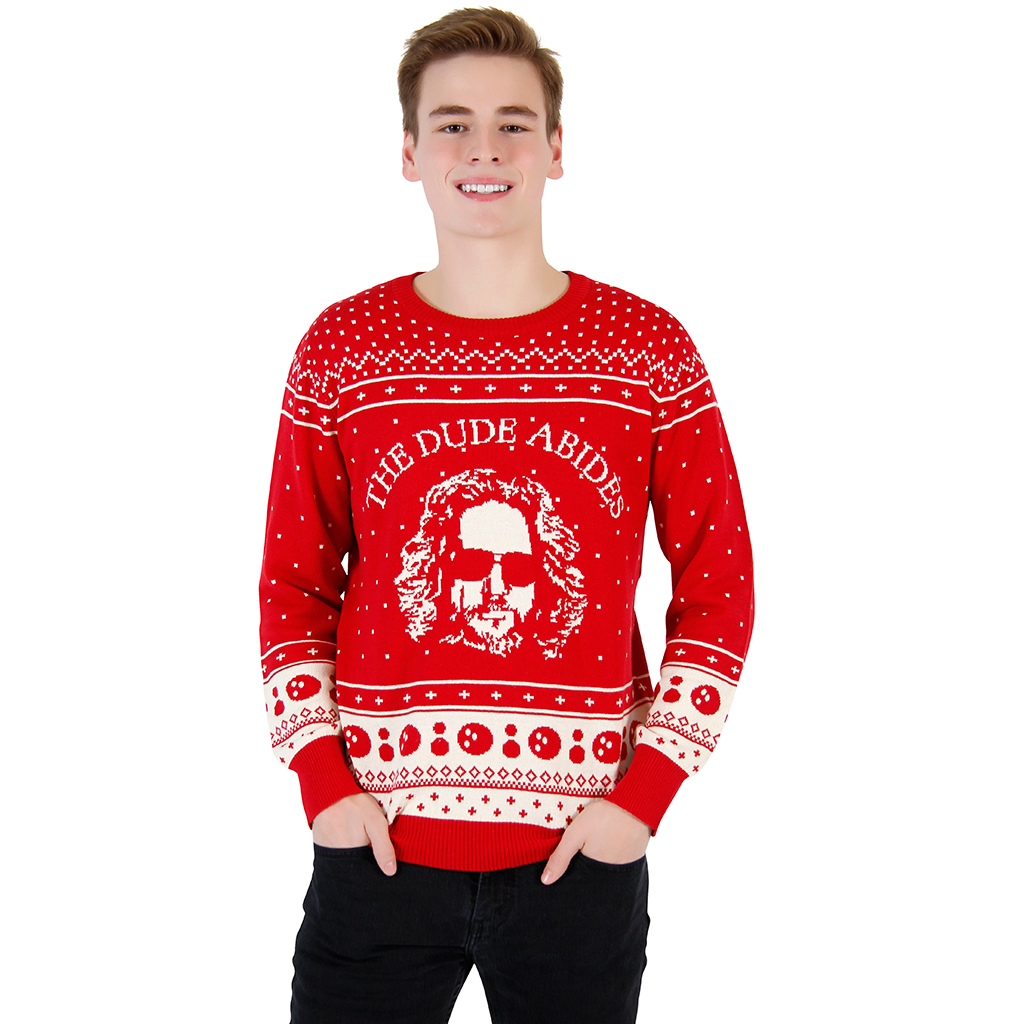 The Big Lebowski The Dude Abides Ugly Christmas Sweater,Ugly Christmas Sweaters | Funny Xmas Sweaters for Men and Women