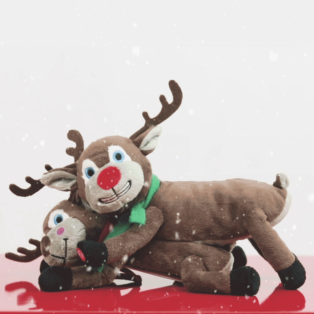 Humping Reindeer Animated Christmas Plush Toy Stuffed Animal,Ugly Christmas Sweaters | Funny Xmas Sweaters for Men and Women