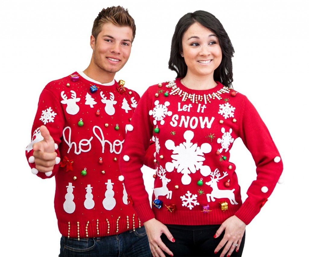 Ugly Christmas Sweater Kit (Free LED Ornaments included!),Ugly Christmas Sweaters | Funny Xmas Sweaters for Men and Women