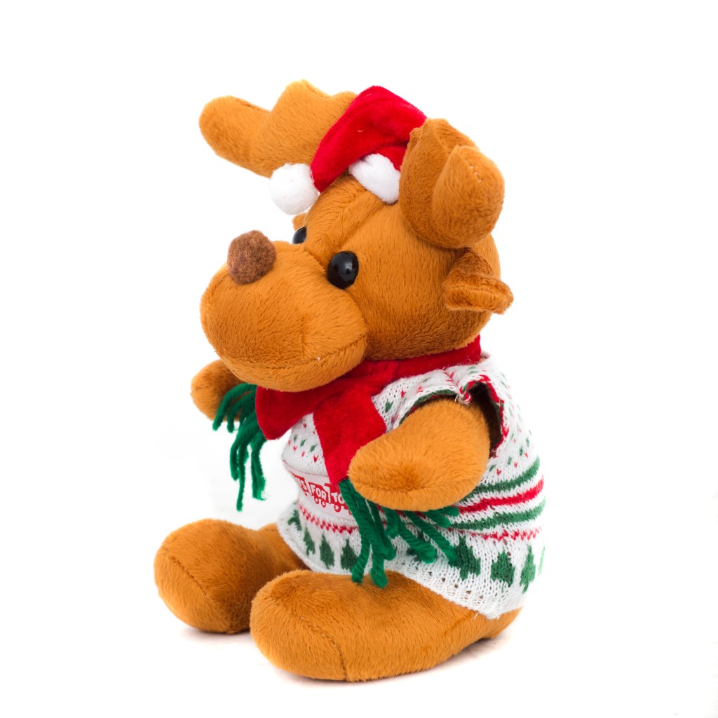 Toys For Tots Reindeer Plushie Wearing Ugly Sweater