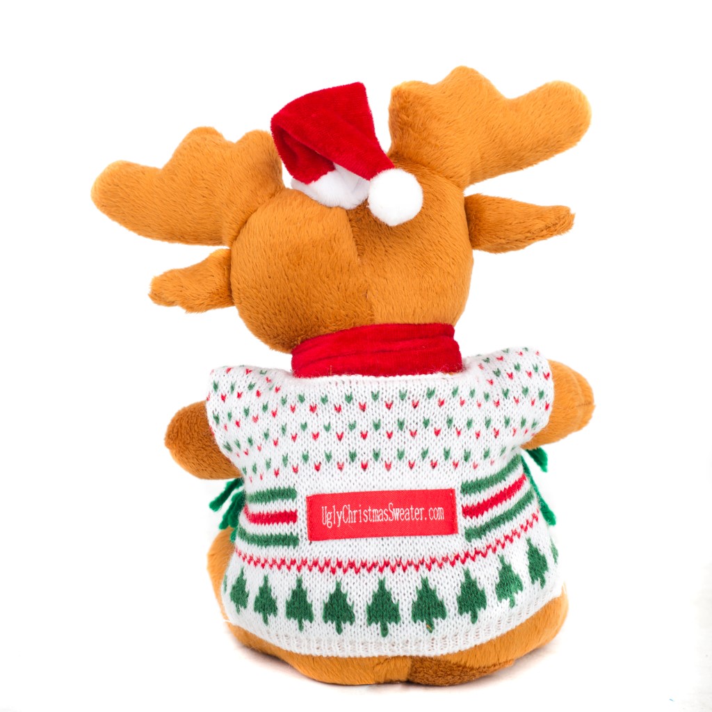 Toys For Tots Reindeer Plushie Wearing Ugly Sweater