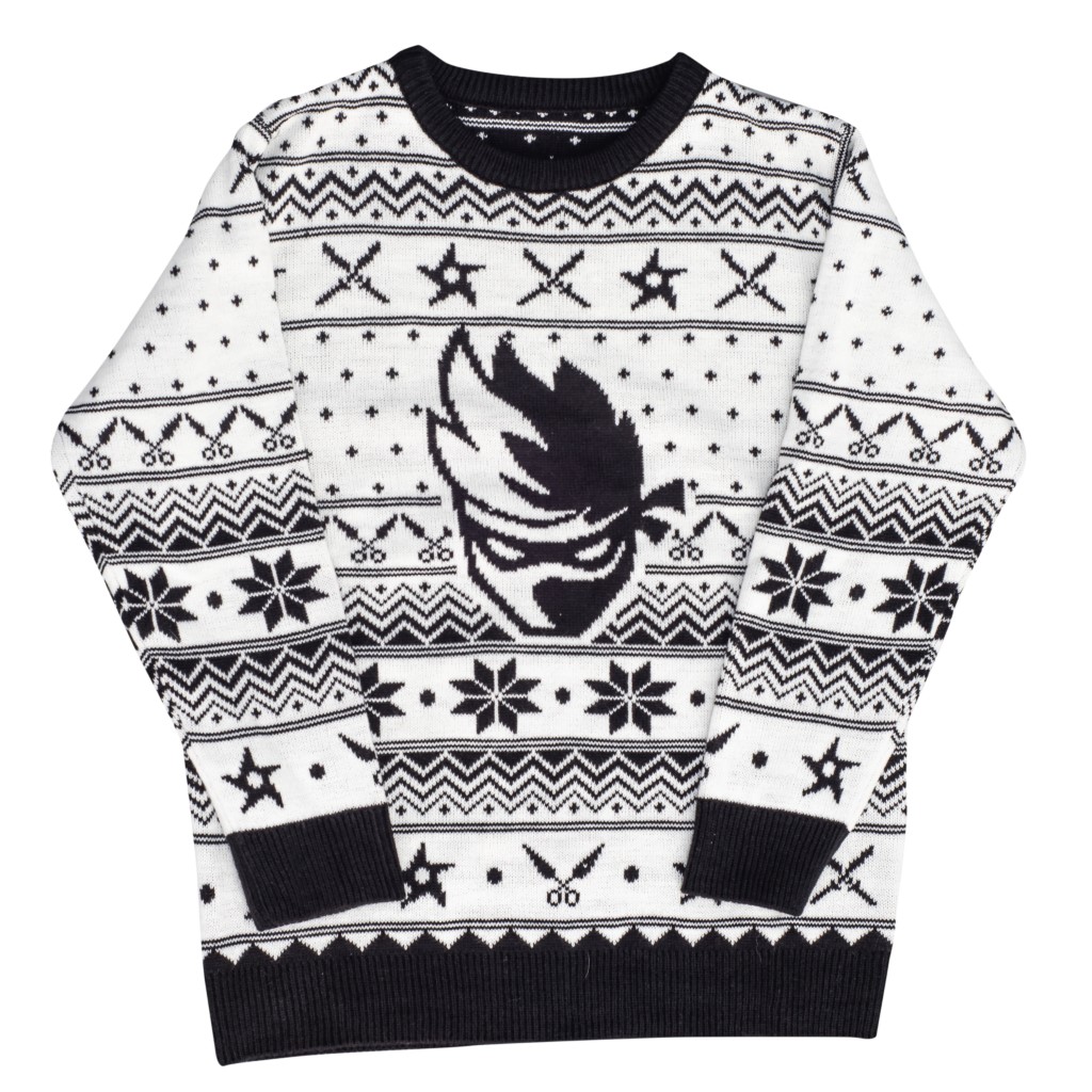 Women’s Fortnite Ninja Logo Christmas Sweater,Ugly Christmas Sweaters | Funny Xmas Sweaters for Men and Women