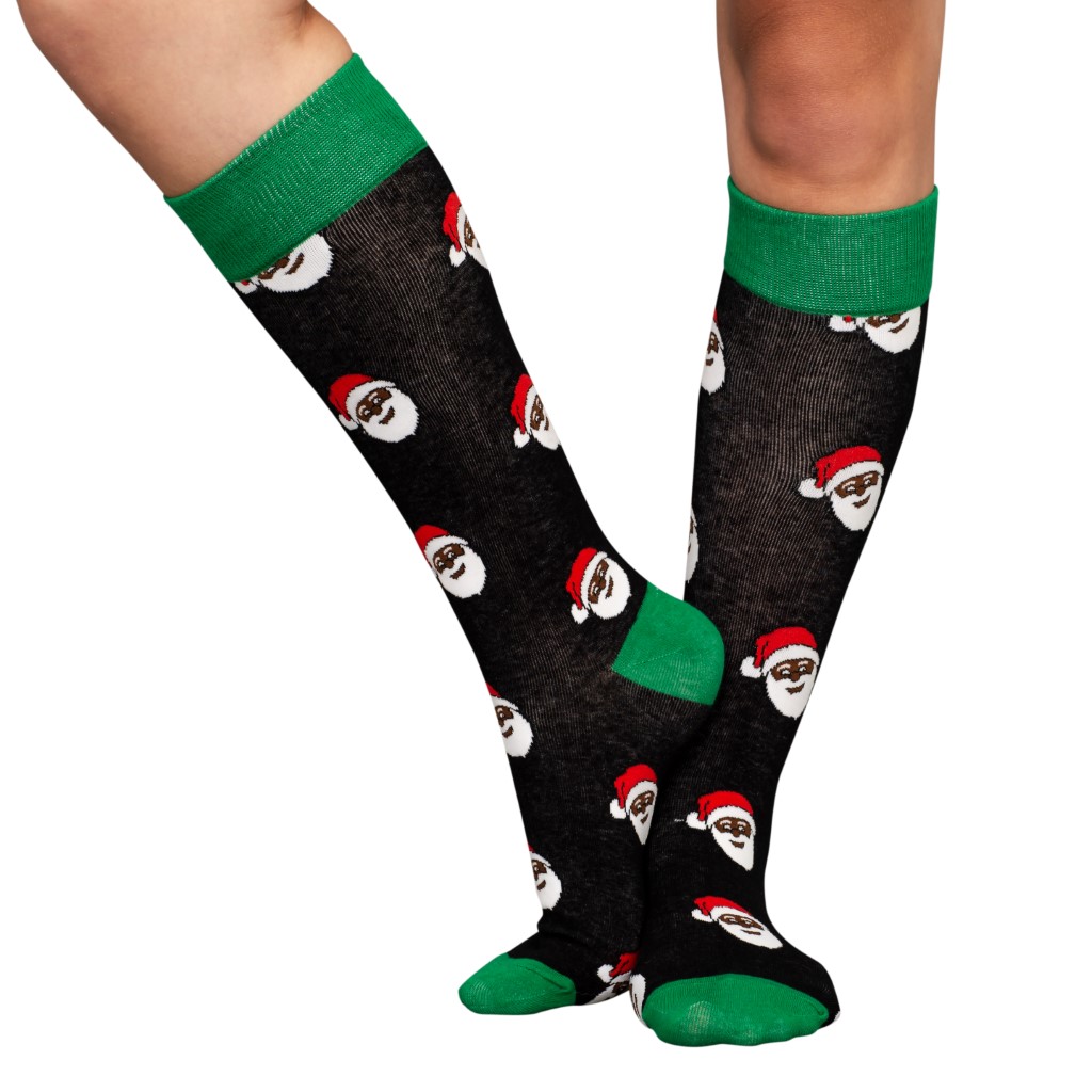 Black Santa Ugly Christmas Socks – Adult,Specials : uglyschristmassweater.com