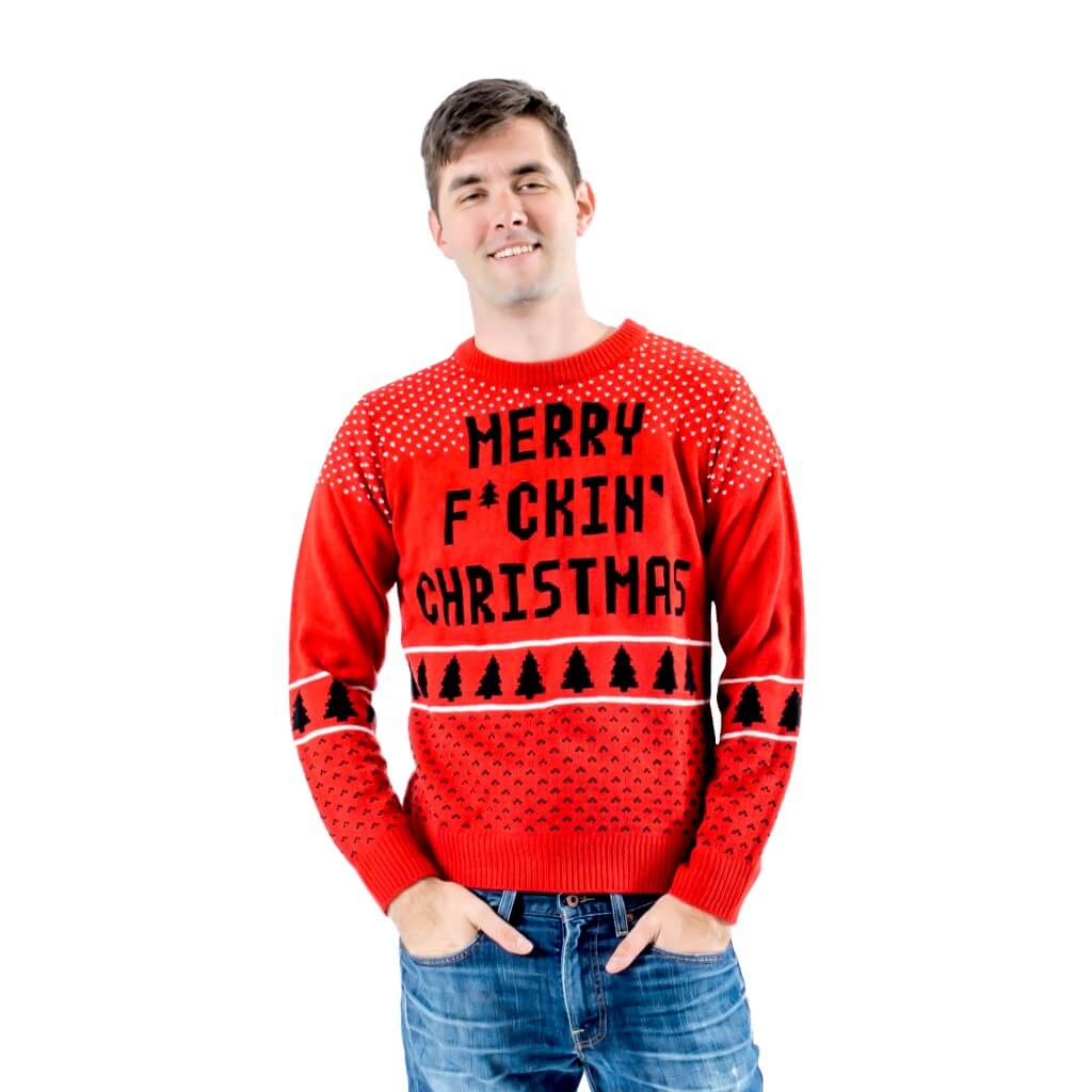 Merry F*ckin Christmas Sweater,New Products : uglyschristmassweater.com