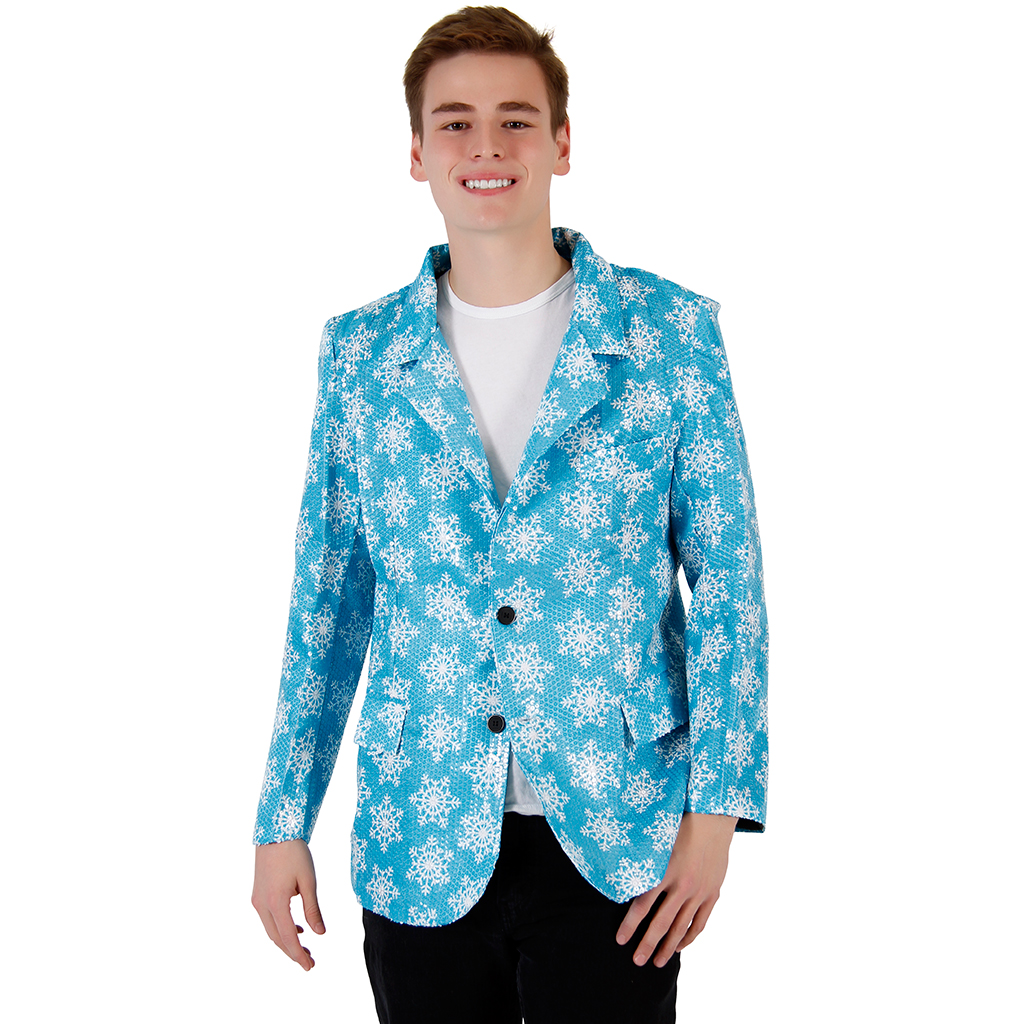 Sequin Snowflakes Blazer Jacket,Specials : uglyschristmassweater.com