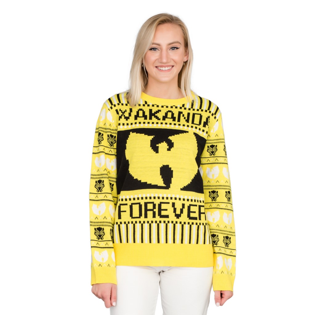 Women’s Black Panther Wakanda Forever Ugly Christmas Sweater