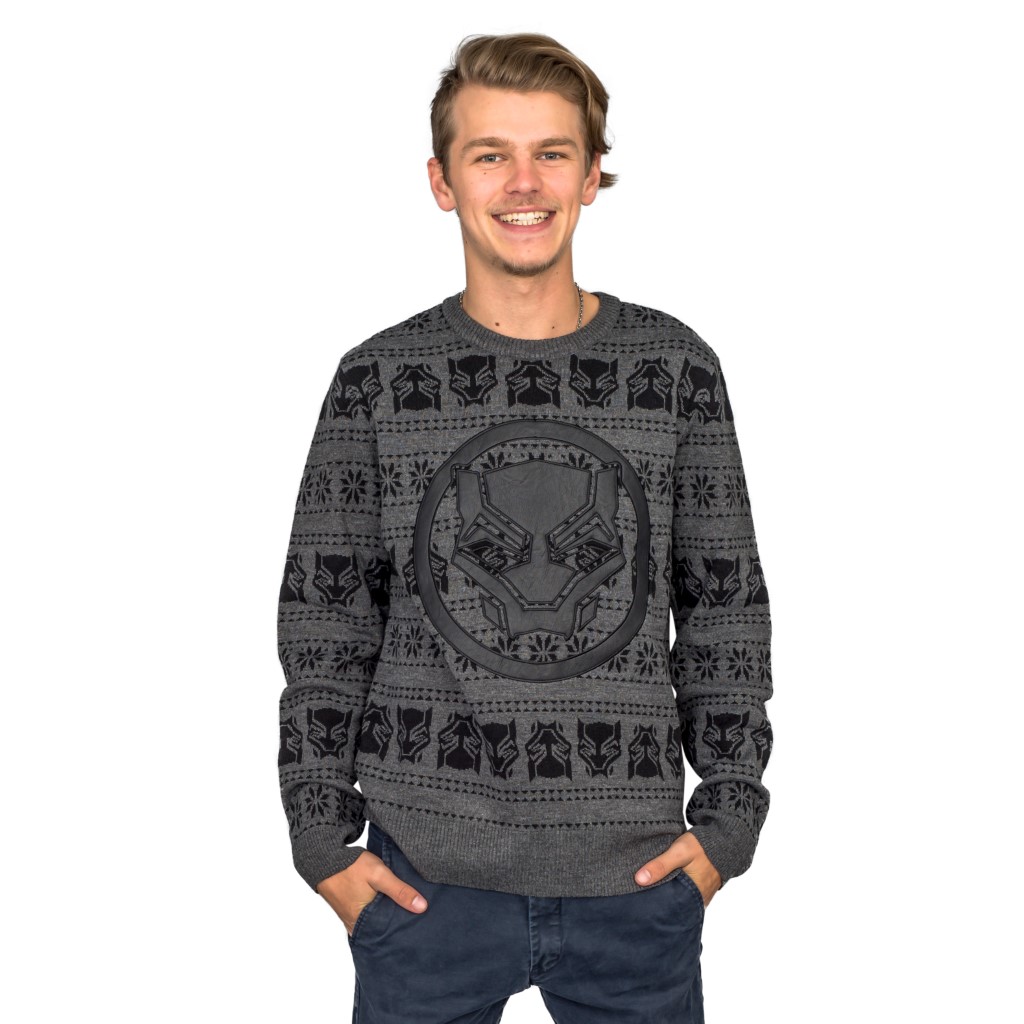 Black Panther Ugly Christmas Sweater,New Products : uglyschristmassweater.com