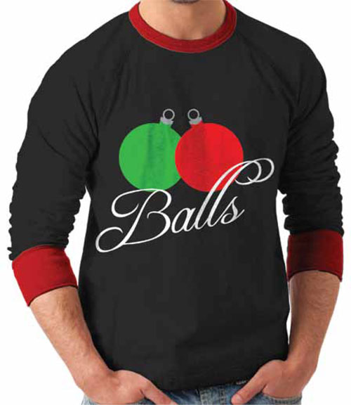 “Balls” Christmas Sweater,Ugly Christmas Sweaters | Funny Xmas Sweaters for Men and Women