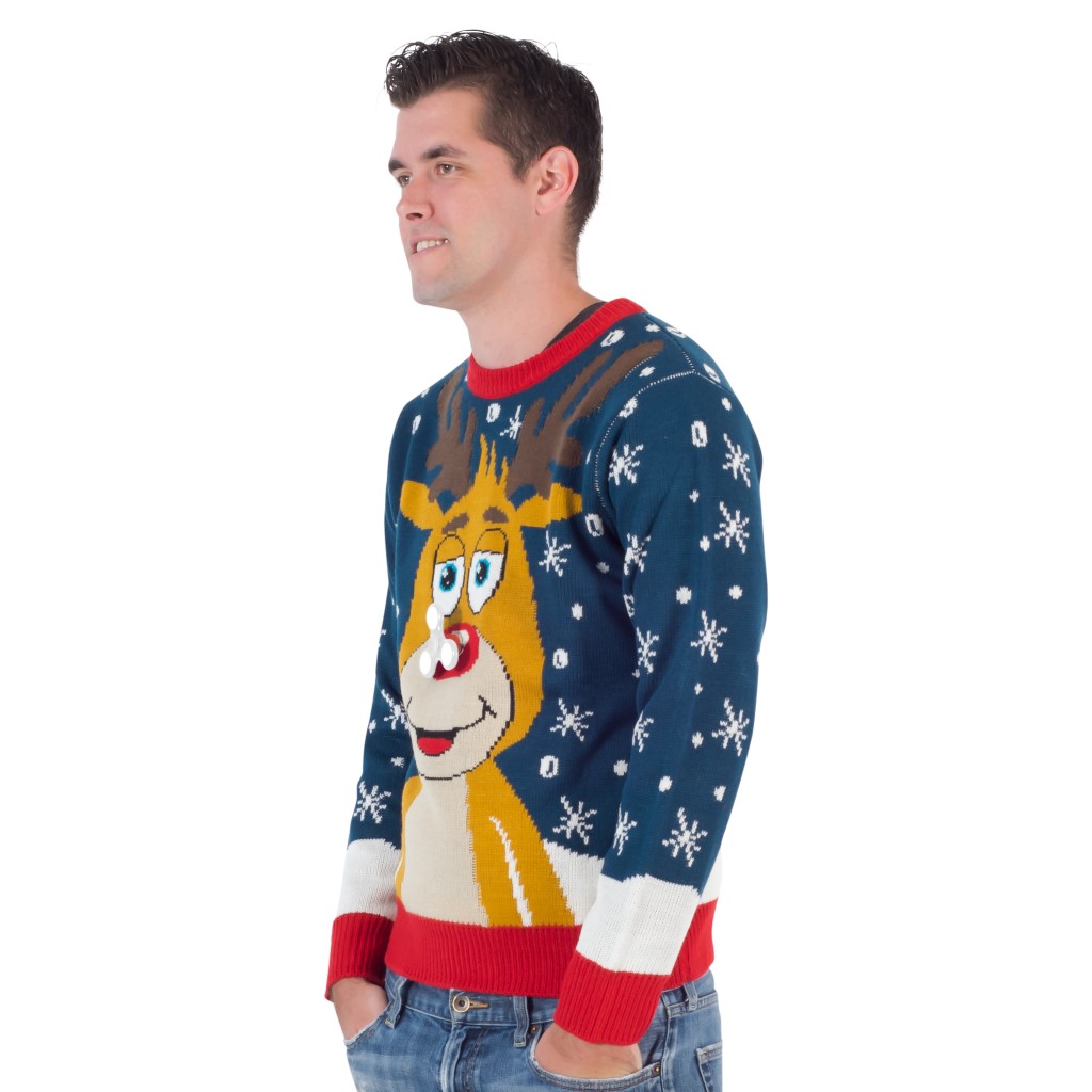 Reindeer Fidget Spinner Ugly Christmas Sweater