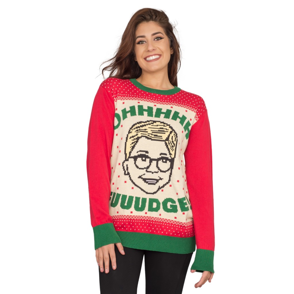 Women’s A Christmas Story OHHHH FUUUDGE! Ralphie Ugly Sweater,Specials : uglyschristmassweater.com