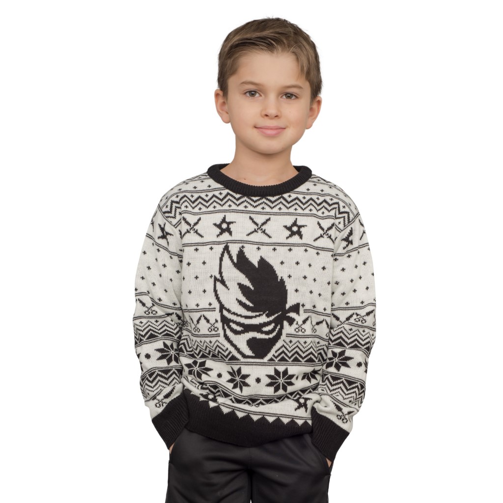 Youth Fortnite Ninja Logo Christmas Sweater,Specials : uglyschristmassweater.com