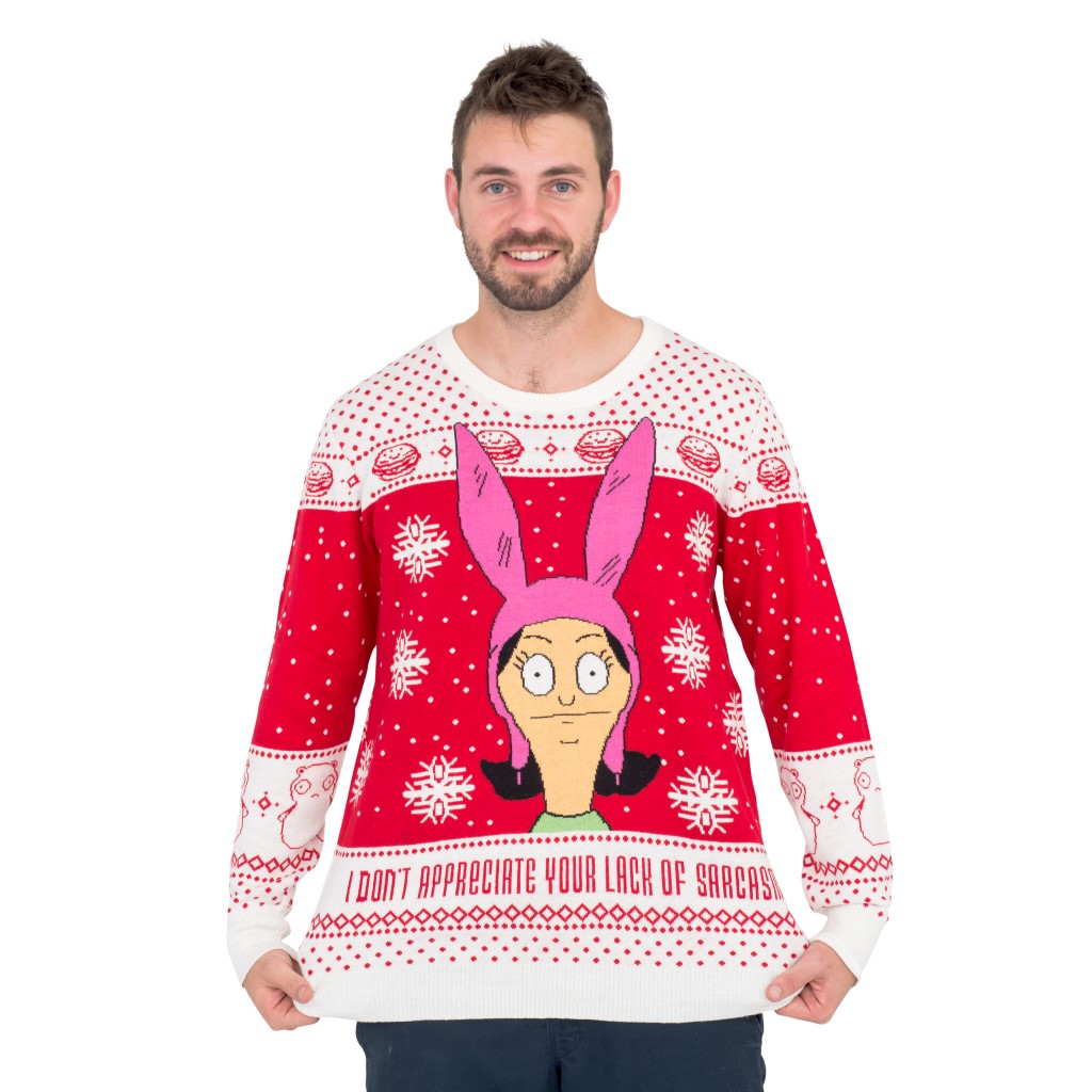 Bobs Burgers Louise Appreciate your Lack of Sarcasm Christmas Sweater,Ugly Christmas Sweaters | Funny Xmas Sweaters for Men and Women