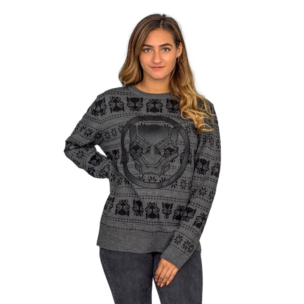 Women’s Black Panther Ugly Christmas Sweater,New Products : uglyschristmassweater.com