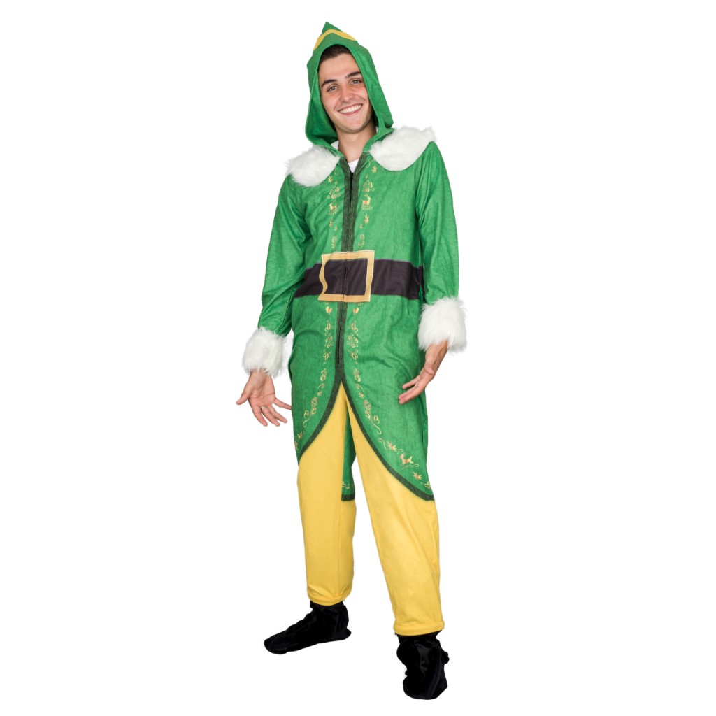 Buddy the Elf Costume Pajama Union Jumpsuit,New Products : uglyschristmassweater.com