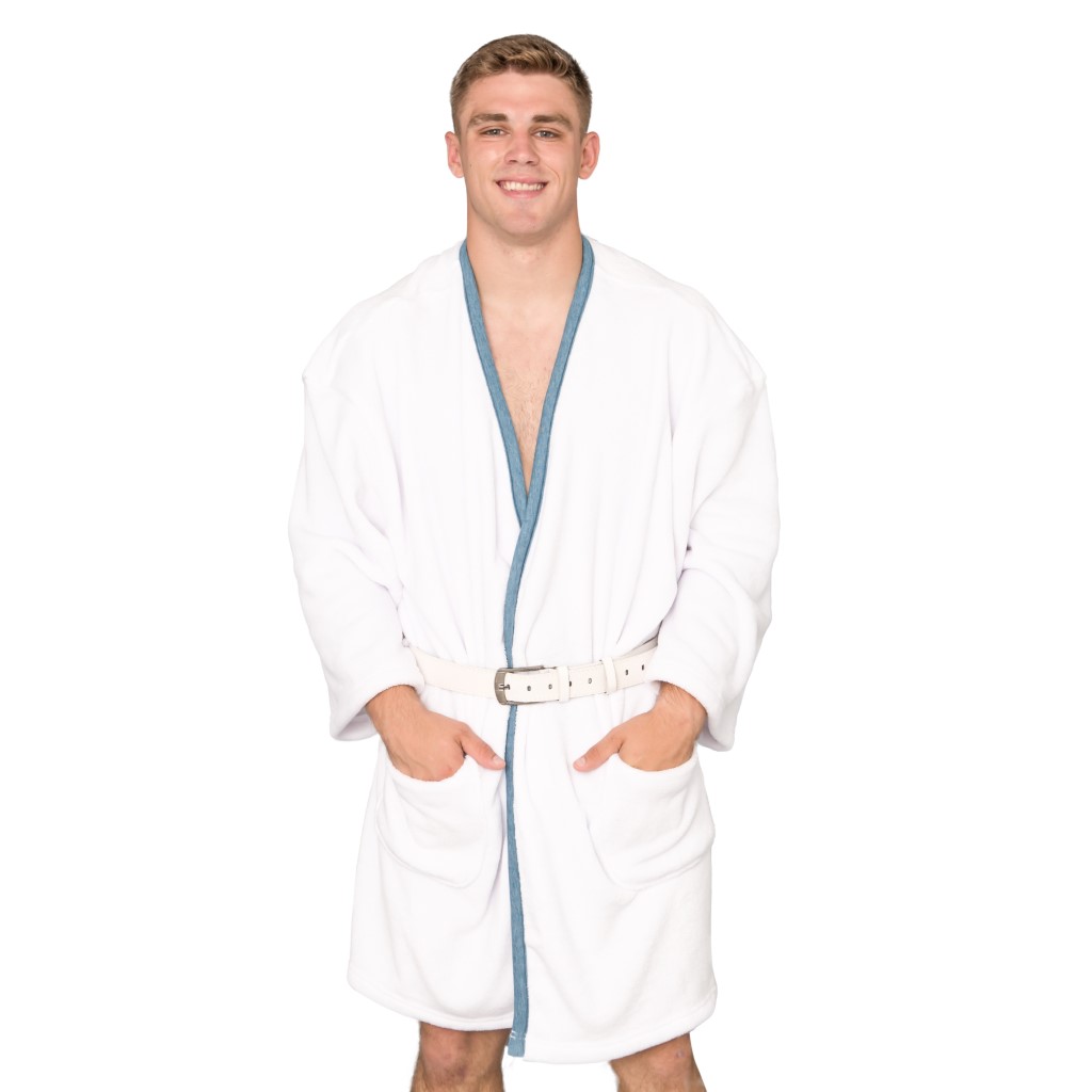 National Lampoon’s Christmas Vacation Cousin Eddie White Robe and Belt,New Products : uglyschristmassweater.com