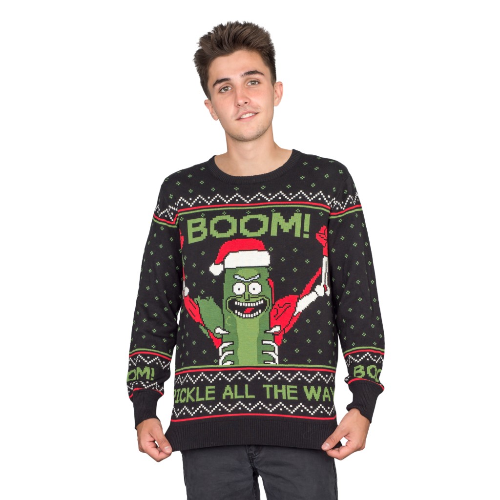 Rick and Morty Boom! PickleRick Ugly Christmas Sweater,Specials : uglyschristmassweater.com