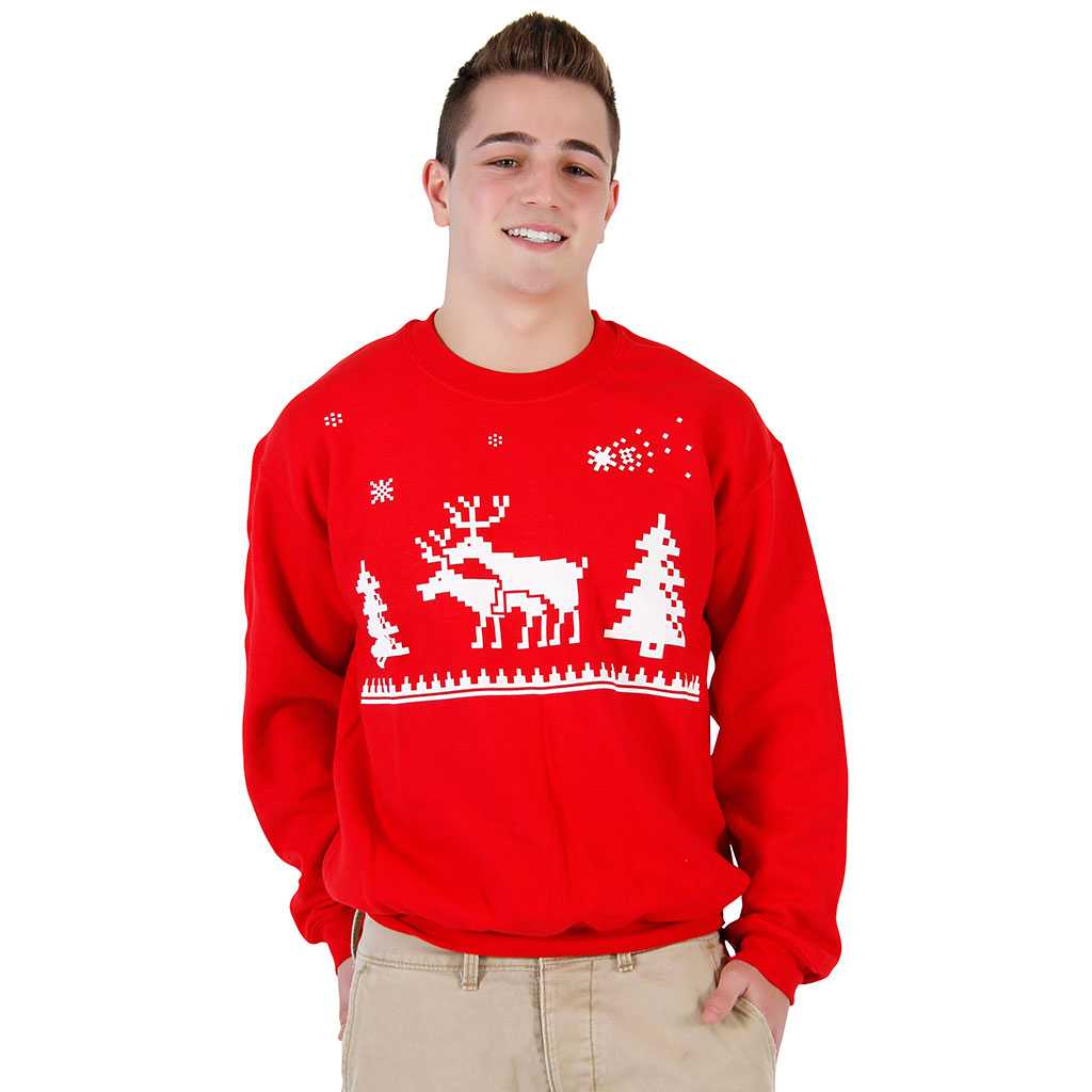 Humping Reindeer Sweatshirt,Specials : uglyschristmassweater.com