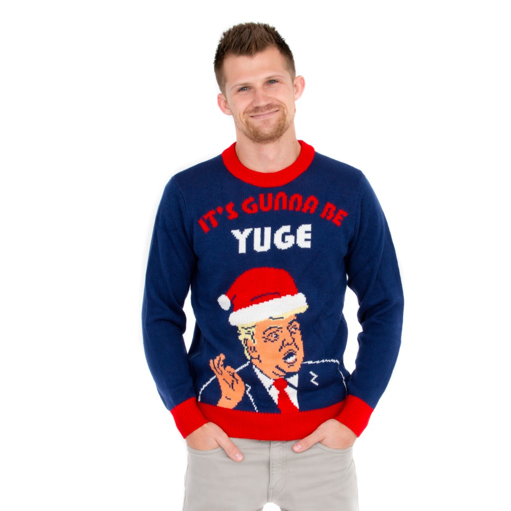 Donald Trump It’s Gunna Be Yuge Christmas Sweater,New Products : uglyschristmassweater.com