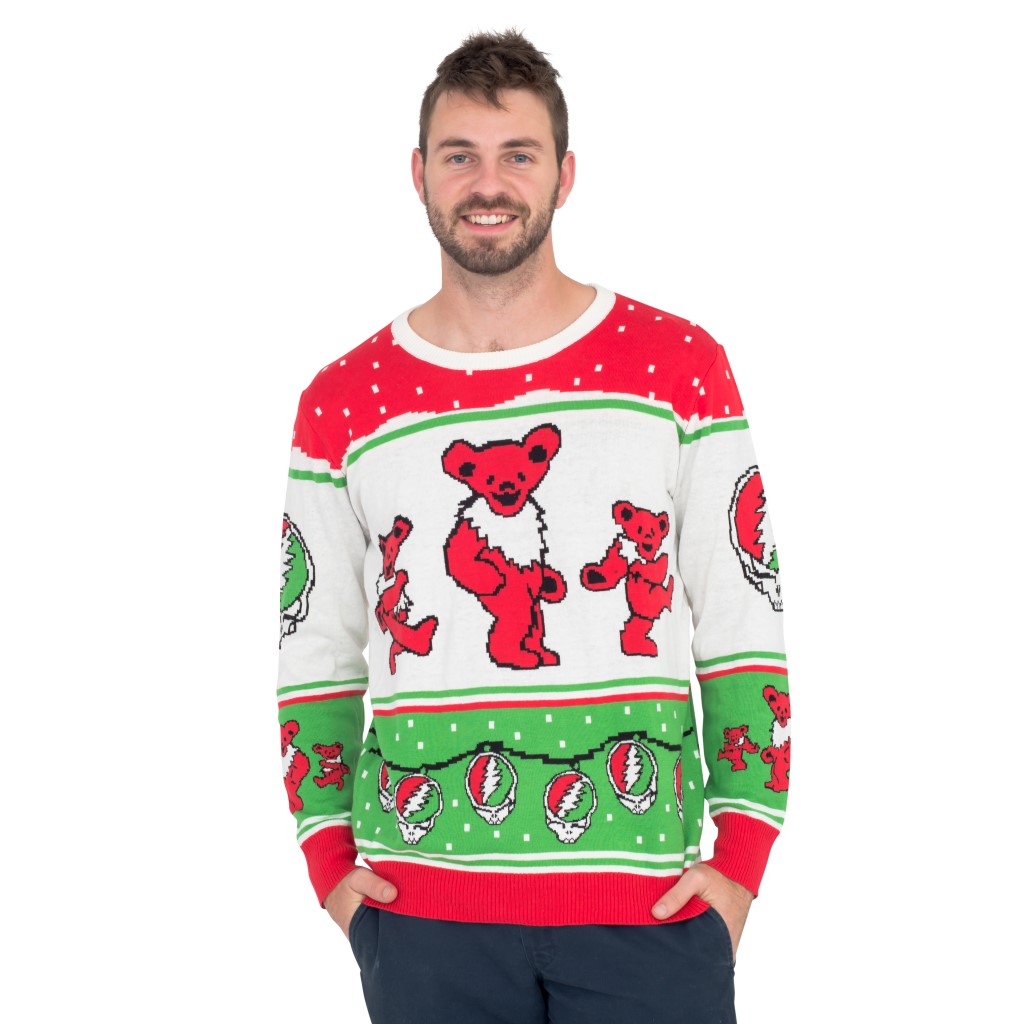 Classic Grateful Dead Dancing Bears Ugly Christmas Sweater,New Products : uglyschristmassweater.com