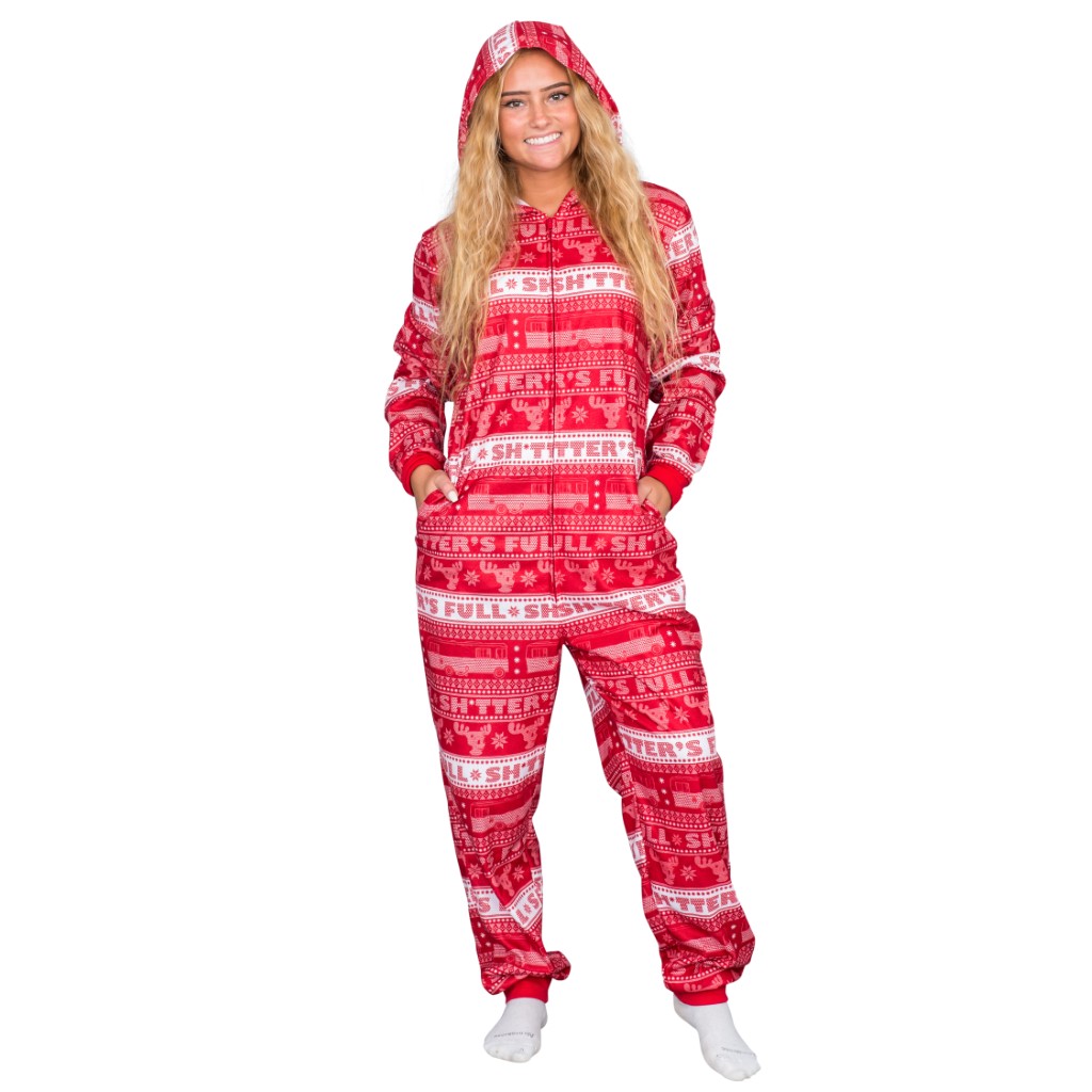 National Lampoon’s Christmas Vacation Shitter’s Full Pajama Union Suit,Ugly Christmas Sweaters | Funny Xmas Sweaters for Men and Women