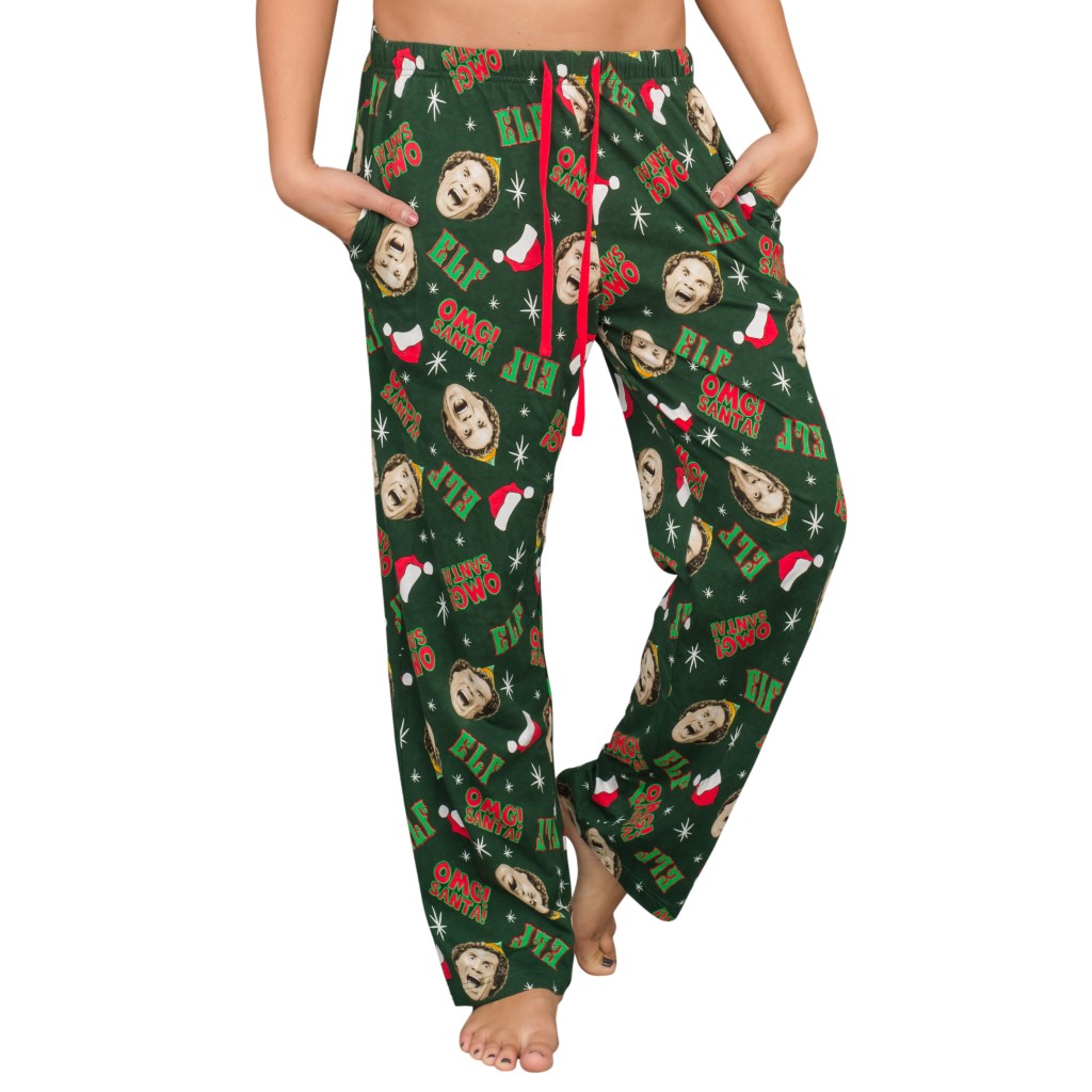 Elf OMG! Santa! Adult Pajamas Lounge Pants,Specials : uglyschristmassweater.com