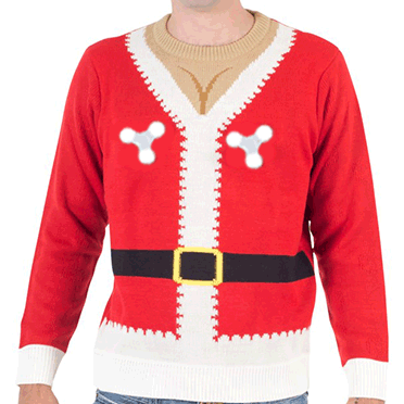 Fidget Spinner Santa Suit Ugly Sweater