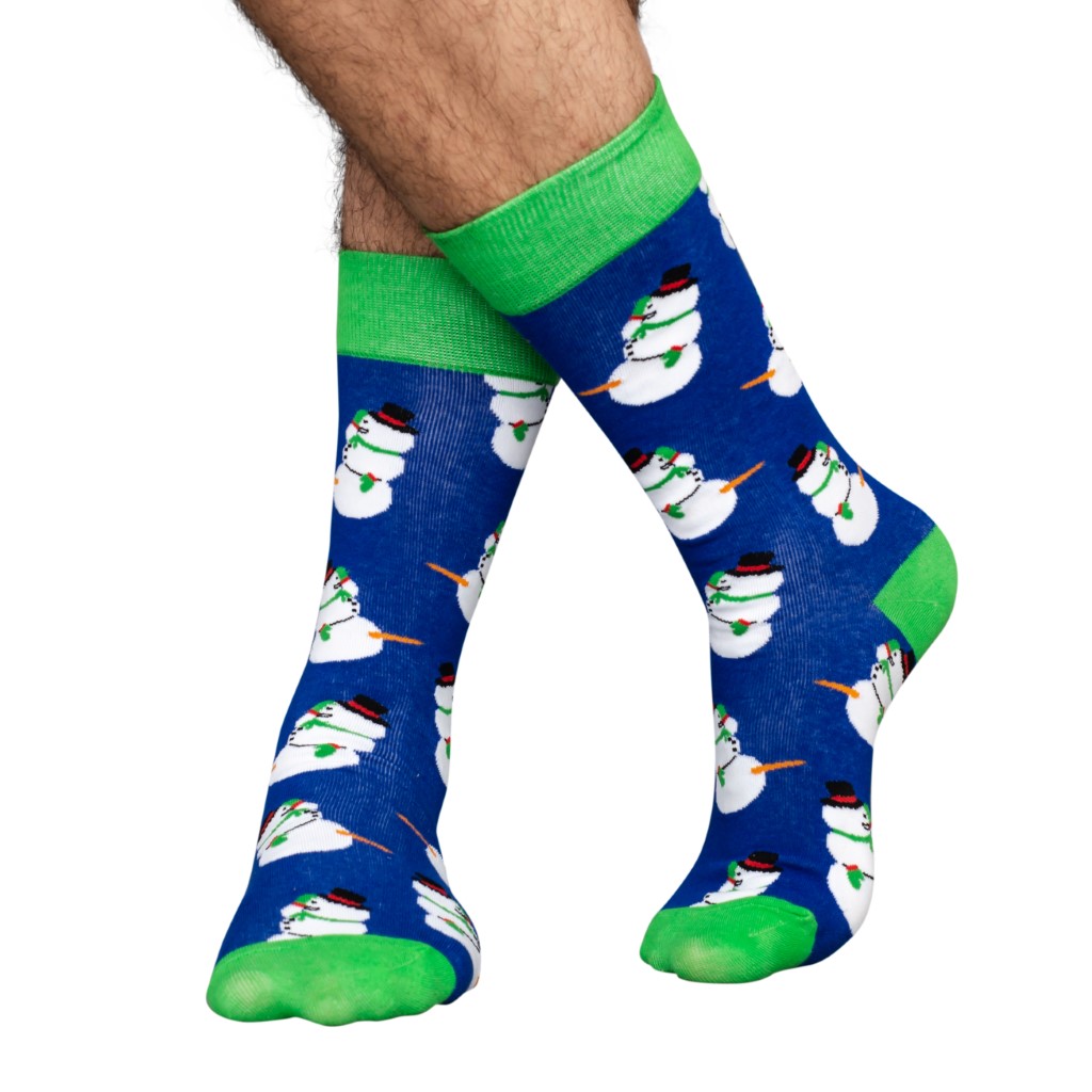 Happy Snowmen Ugly Christmas Socks – Adult