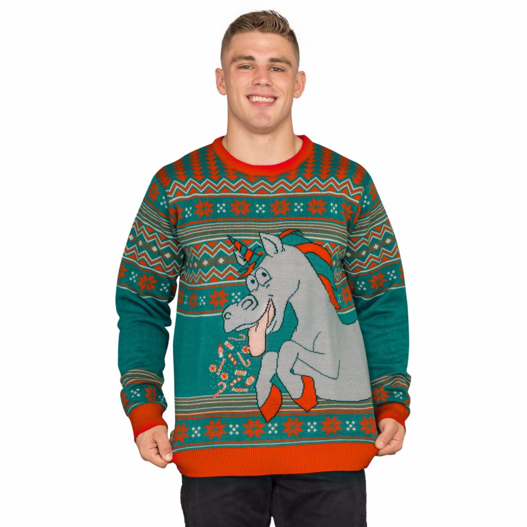 Unicorn Candy Canes and Star Dust Ugly Christmas Sweater,Specials : uglyschristmassweater.com