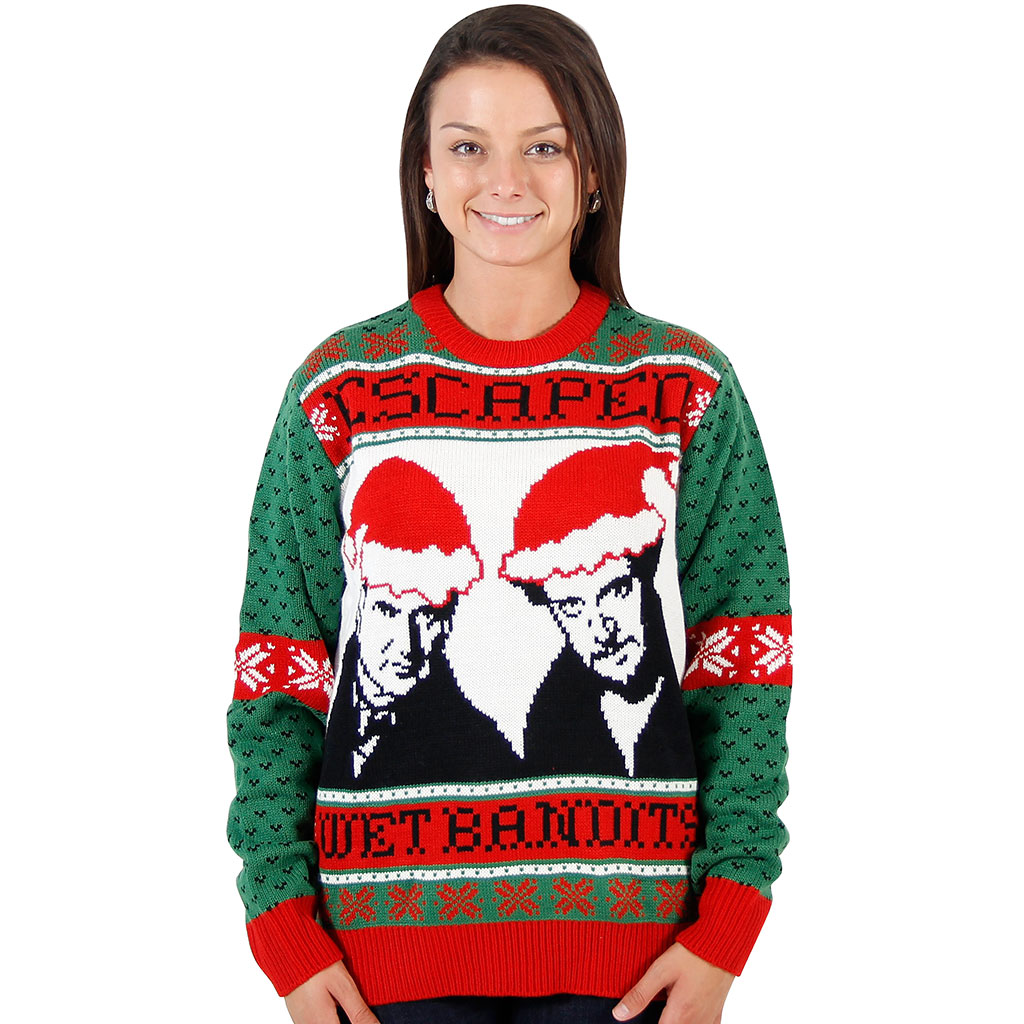 Women’s Home Alone Wet Bandits Ugly Christmas Sweater,New Products : uglyschristmassweater.com