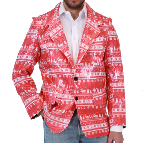 Sequin Humping Reindeer Blazer Jacket,New Products : uglyschristmassweater.com