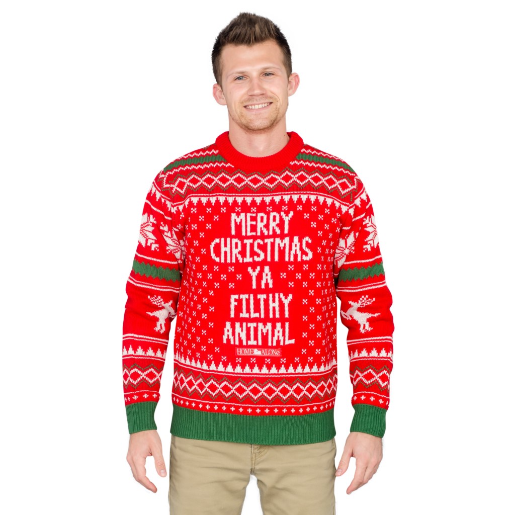 Merry Christmas Ya Filthy Animal Snowflake and Reindeer Ugly Sweater,New Products : uglyschristmassweater.com