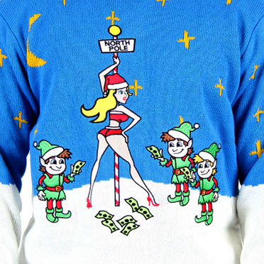 Stripper Pole Sweater,Ugly Christmas Sweaters | Funny Xmas Sweaters for Men and Women