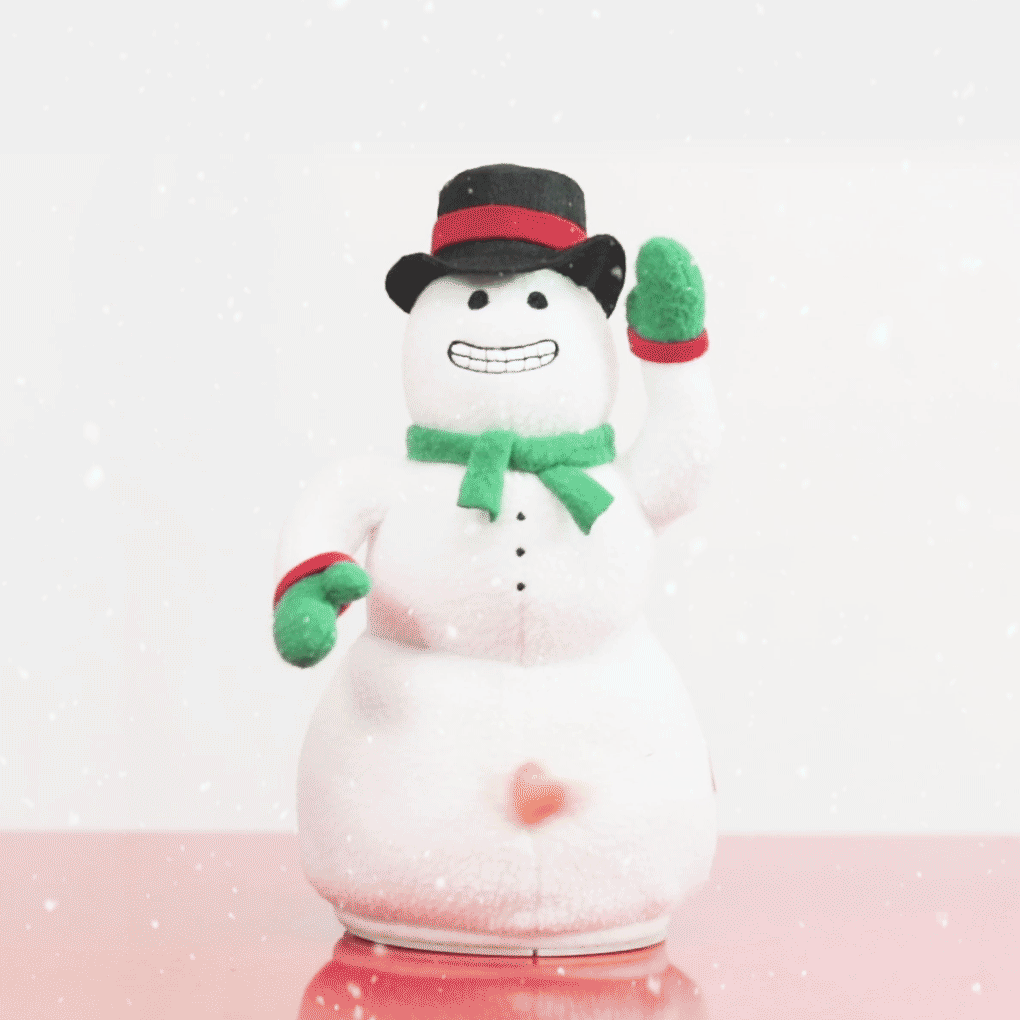 Naughty Happy Snowman Animated Christmas Plush Toy Stuffed Animal,Specials : uglyschristmassweater.com