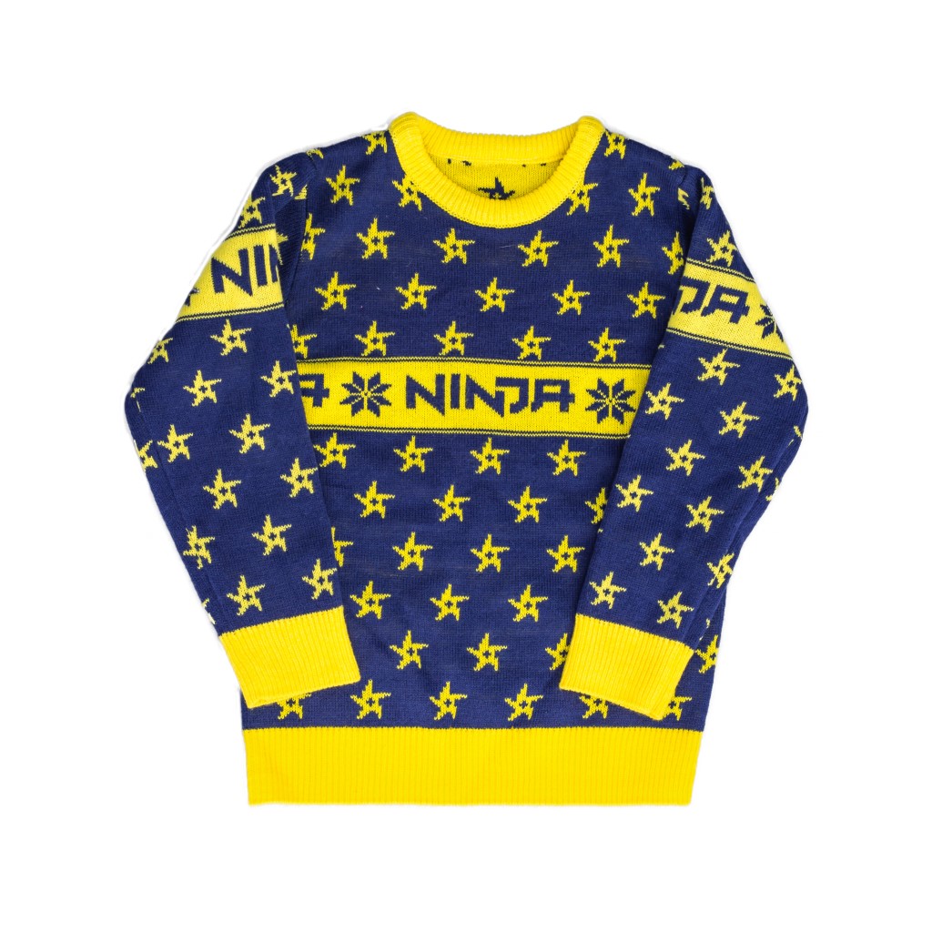 Fortnite Ninja Ugly Christmas Sweater with Shuriken,New Products : uglyschristmassweater.com