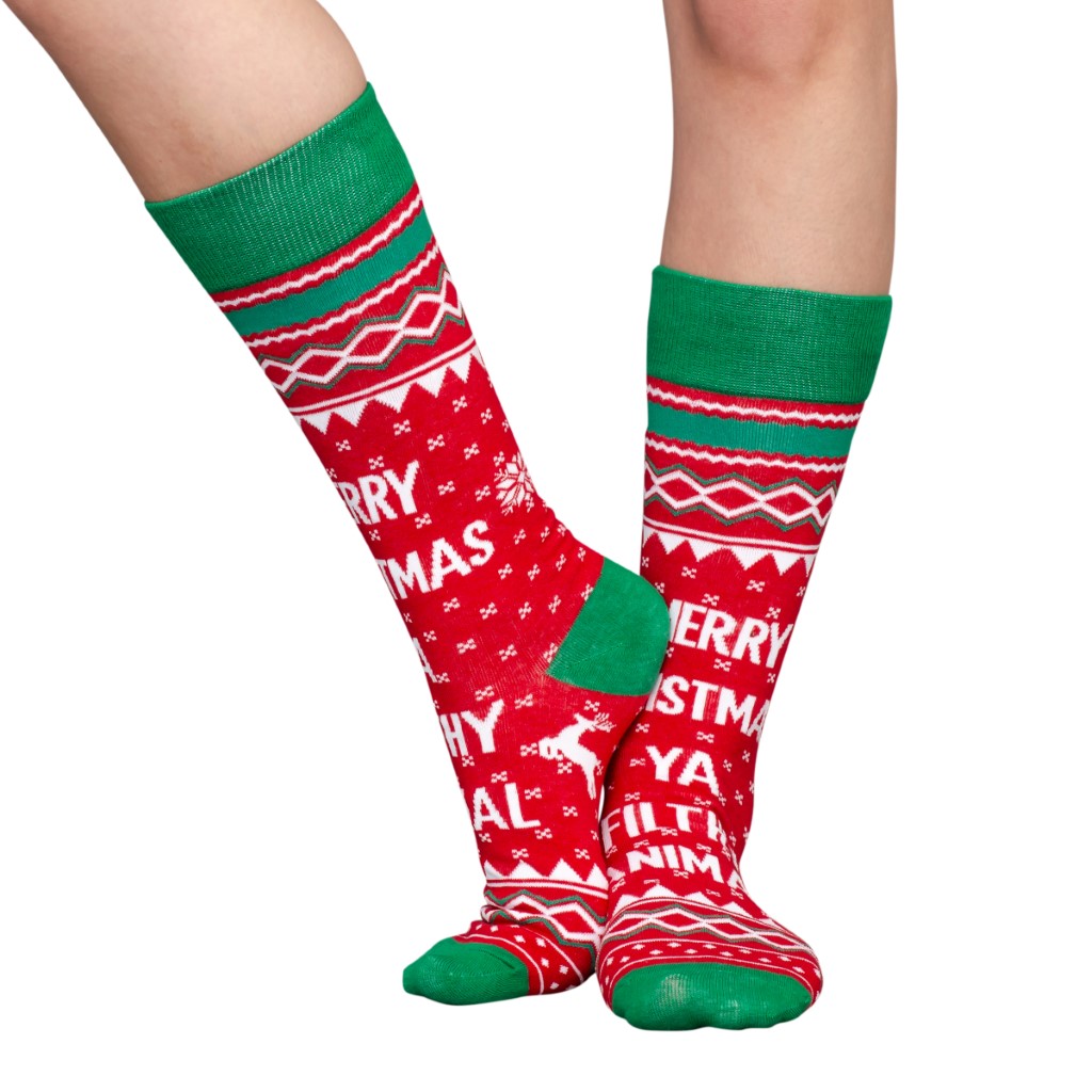 Home Alone Filthy Animal Ugly Christmas Socks – Adult,Ugly Christmas Sweaters | Funny Xmas Sweaters for Men and Women