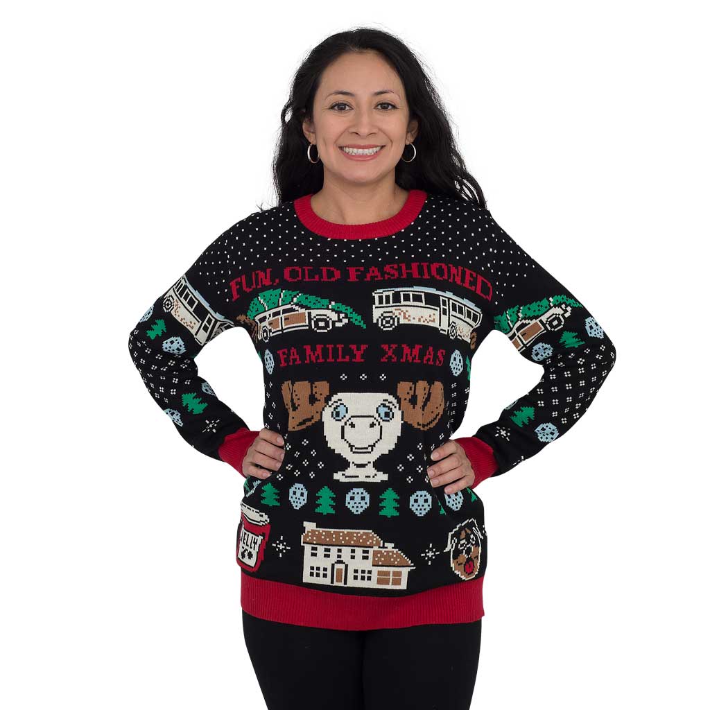 Women’s Christmas Vacation Fun Old-Fashioned Family Sweater,New Products : uglyschristmassweater.com