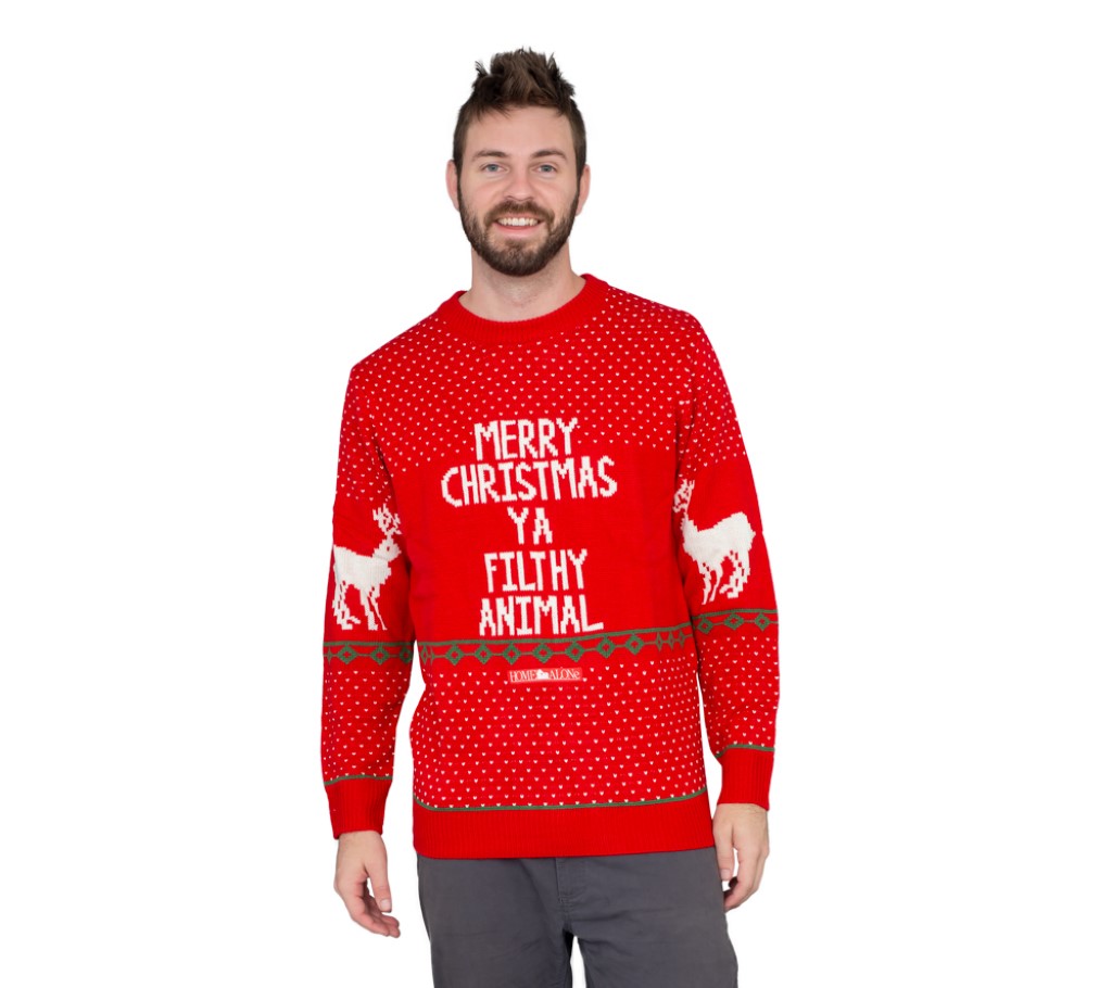 Red Filthy Animal Sweater,Ugly Christmas Sweaters | Funny Xmas Sweaters for Men and Women
